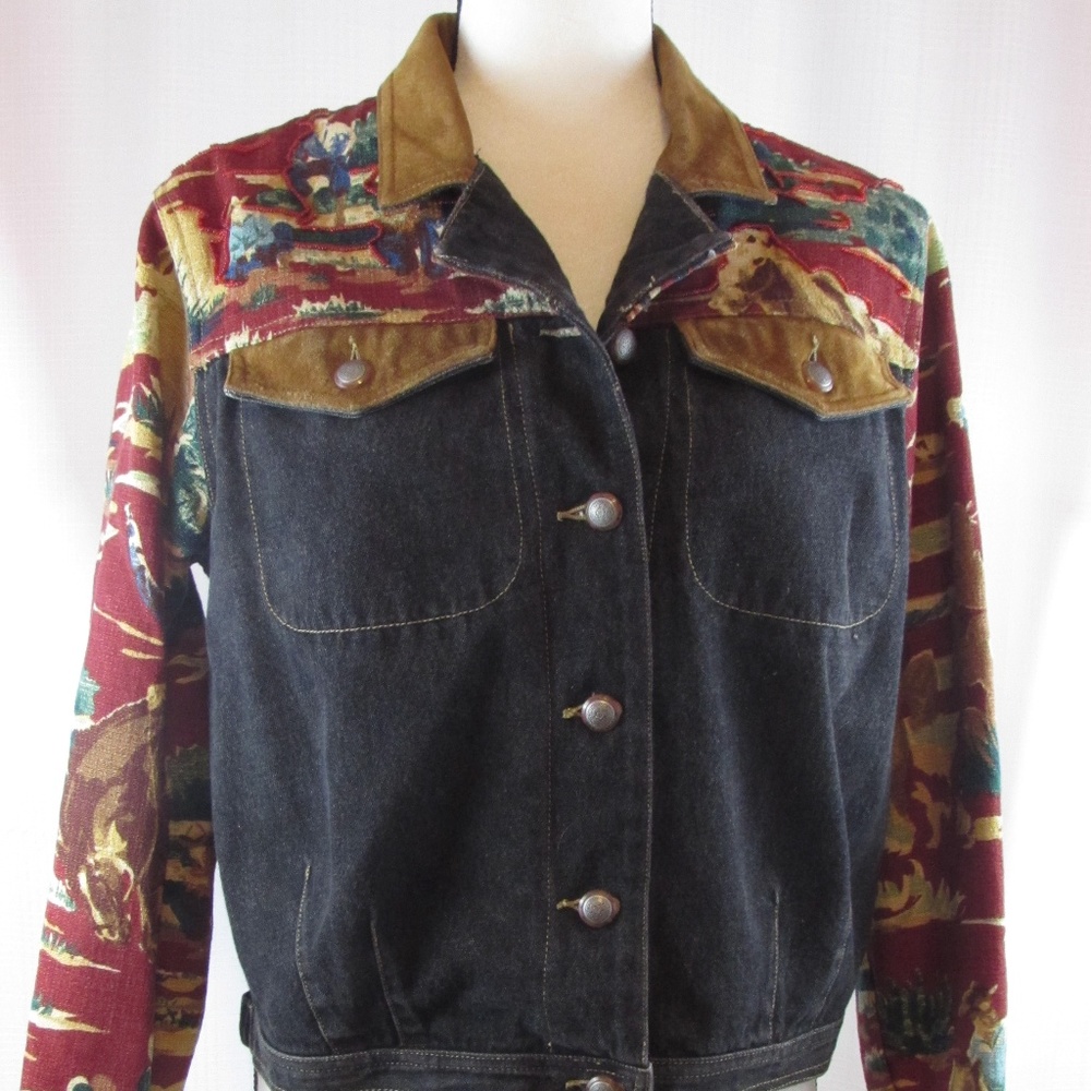 Carole Little Sport Vintage Denim Jacket Petite M
